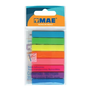 NOTA ADHESIVA INDICE NEON C/8 COL 21401 ATADO DE 3 PZAS.