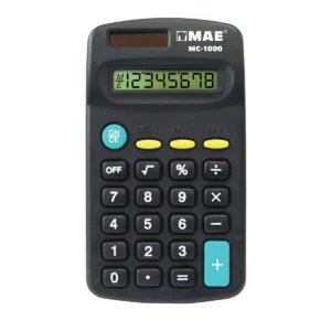CALCULADORA ESCOLAR 8DIG MAE MC1000 ATADO DE 3 PZAS.