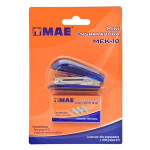 ENGRAPADORA MINI C/GRAPAS NO. 10 MEK-10 ATADO DE 3 PZAS.
