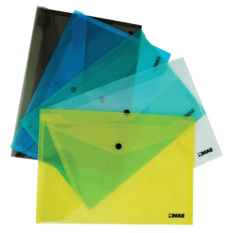 SOBRE CARTA PLASTICO CON BROCHE 5 PIEZAS 5PCK-FOB