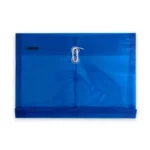 SOBRE OFICIO PLASTICO HORIZONTAL CON HILO SHFH AZUL ATADO DE 12 PZAS.