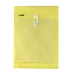 SOBRE OFICIO PLASTICO VERTICAL C/HILO SHFV AMARILLO ATADO DE 12 PZAS.