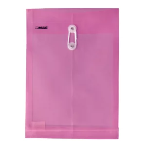 SOBRE OFICIO PLASTICO VERTICAL CON HILO SHFV ROSA ATADO DE 12 PZAS.