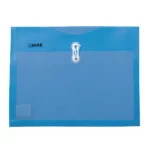 SOBRE CARTA PLASTICO HORIZONTAL CON HILO SHAH AZUL ATADO DE 12 PZAS.