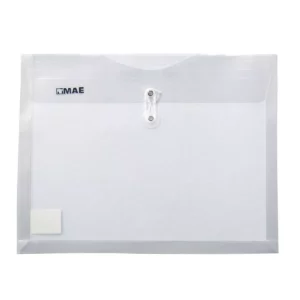 SOBRE CARTA PLASTICO HORIZONTAL CON HILO SHAH TRANSPARENTE ATADO DE 12 PZAS.