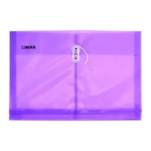 SOBRE CARTA PLASTICO HORIZONTAL CON HILO SHAH MORADO . ATADO DE 12 PZAS.