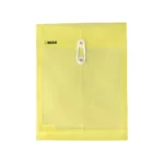SOBRE CARTA PLASTICO VERTICAL C/HILO SHAV AMARILLO ATADO DE 12 PZAS.