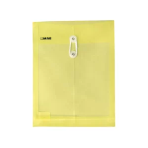 SOBRE CARTA PLASTICO VERTICAL C/HILO SHAV AMARILLO ATADO DE 12 PZAS.