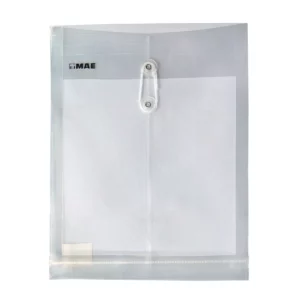 SOBRE CARTA PLASTICO VERTICAL C/HILO SHAV TRANSPARENTE ATADO DE 12 PZAS.