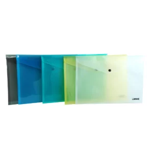 SOBRE OFICIO PLASTICO HORIZONTAL CON BROCHE SBFH SURTIDO ATADO DE 12 PZAS.