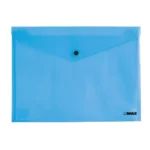SOBRE CARTA PLASTICO HORIZONTAL CON BROCHE SBAH AZUL ATADO DE 12 PZAS.