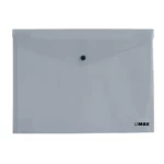 SOBRE CARTA PLASTICO HORIZONTAL C/BROCHE SBAH HUMO ATADO DE 12 PZAS.