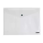SOBRE CARTA PLASTICO HORIZONTAL C/BROCHE SBAH TRANSPARENTE ATADO DE 12 PZAS.