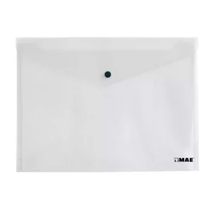 SOBRE CARTA PLASTICO HORIZONTAL C/BROCHE SBAH TRANSPARENTE ATADO DE 12 PZAS.