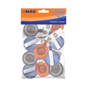 BROCHE PLASTICO YOYO C/10 TRANSP YO-10T