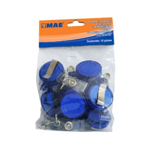 BROCHE PLASTICO YOYO C/10 AZUL TRANSP