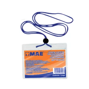 GAFETE TRANSPARENTE HORIZ CORDON GFT10HC ATADO DE 10 PZAS.