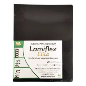 CUBIERTA CARTA BOFLEX 15PT 25JG NEGRO SOLIDO