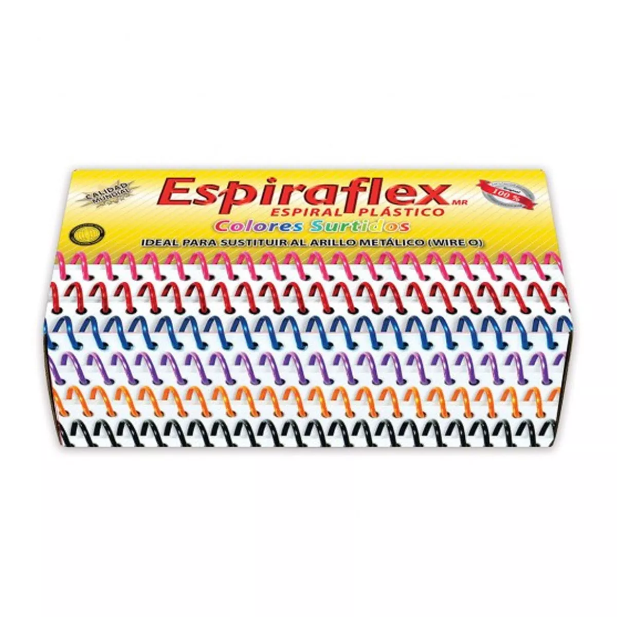 ESPIRAL PLASTICO SURTIDO C/33 25MM.