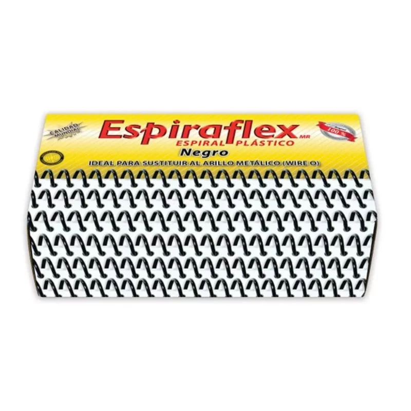 ESPIRAL PLASTICO NEGRO 38MM 1 1/2" C/18