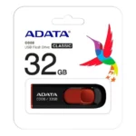 MEMORIA USB ADATA AC008 32GB NEGRO ROJO ATADO DE 2 PZAS.