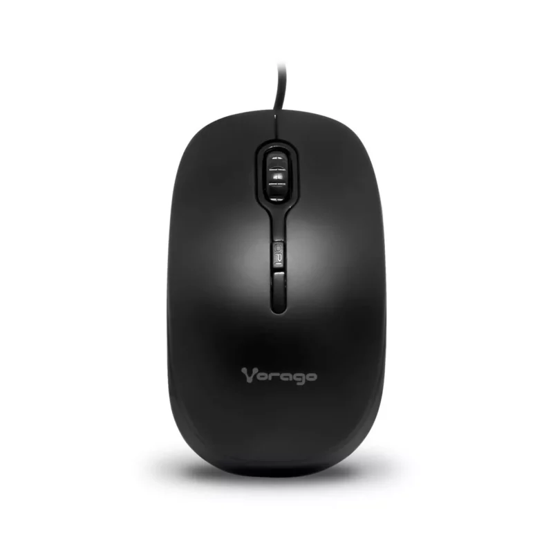 MOUSE VORAGO MO-100 ALAMBRICO NEGRO
