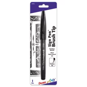 MARCADOR BRUSH SING PEN SES15C-A NEGRO C/12