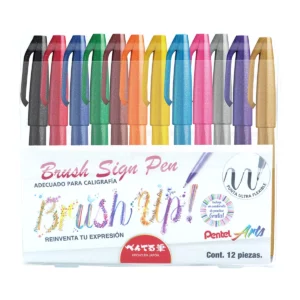 MARCADOR BRUSH SING PEN C/12 BASICO SES15CM12EST