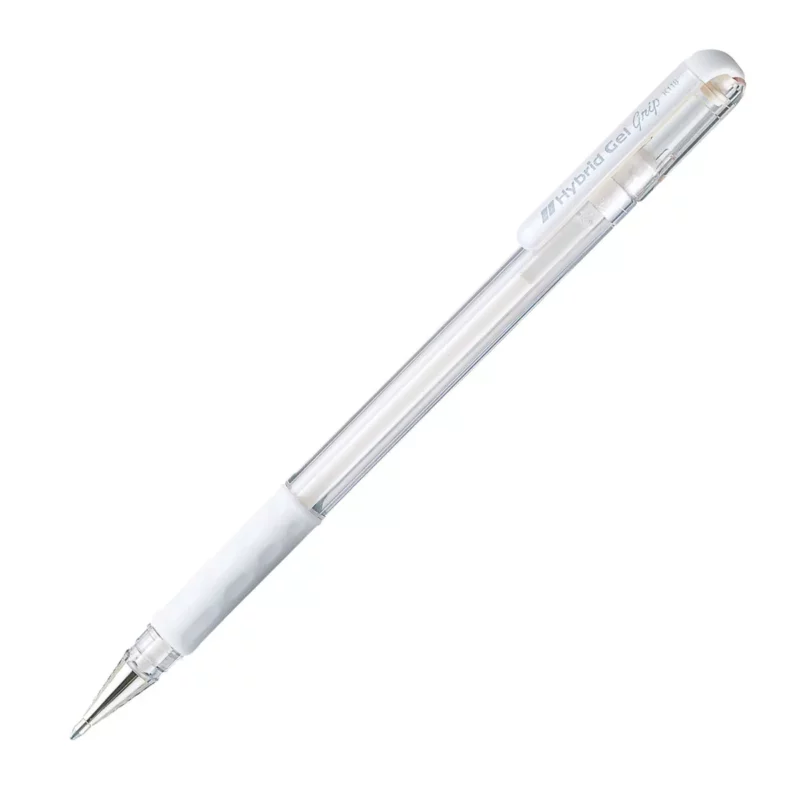 BOLIGRAFO HYBRID GEL K118-LW BLANCO ATADO DE 6 PZAS.