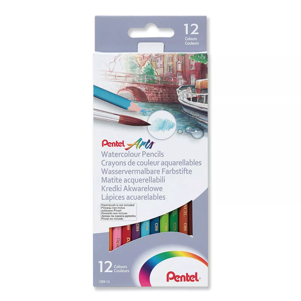 COLORES ACUARELABLES PENTEL C/12 CB9-12 ATADO DE 2 PZAS.