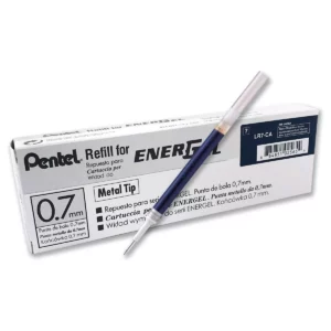 REPUESTO P/ENERGEL 0.7MM TINTA AZ RETRAC ATADO DE 2 PZAS.