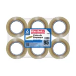 CINTA TRANSPARENTE DE EMPAQUE 95 240 48MM X 150MTS ATADO DE 6 PZAS.