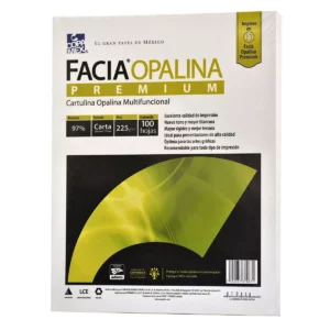 PAPEL FACIA OPALINA CARTA BLANCA 225GRS C/100