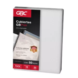 CUBIERTA CARTA GBPLAK 25JG LISO TRANSPARENTE