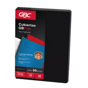 CUBIERTA CARTA GBPLAK 25JG LISO NEGRO