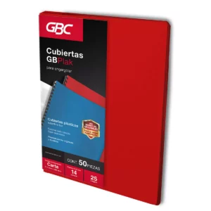 CUBIERTA CARTA GBPLAK 25JG LISO ROJO