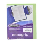 FOLDER CARTA ACCOGRIP PALANCA VERDE CLARO ATADO DE 4 PZAS.