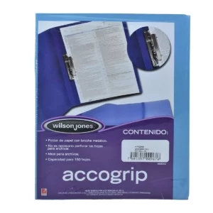 FOLDER CARTA ACCOGRIP NP PALANCA AZUL C ATADO DE 4 PZAS.