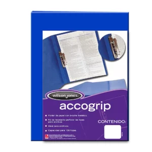 FOLDER OFICIO ACCOGRIP PALANCA AZUL OBS ATADO DE 4 PZAS.