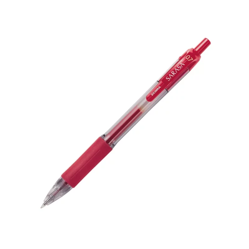 BOLIGRAFO SARASA RETRAC 0.7MM 8802 ROJO ATADO DE 6 PZAS.