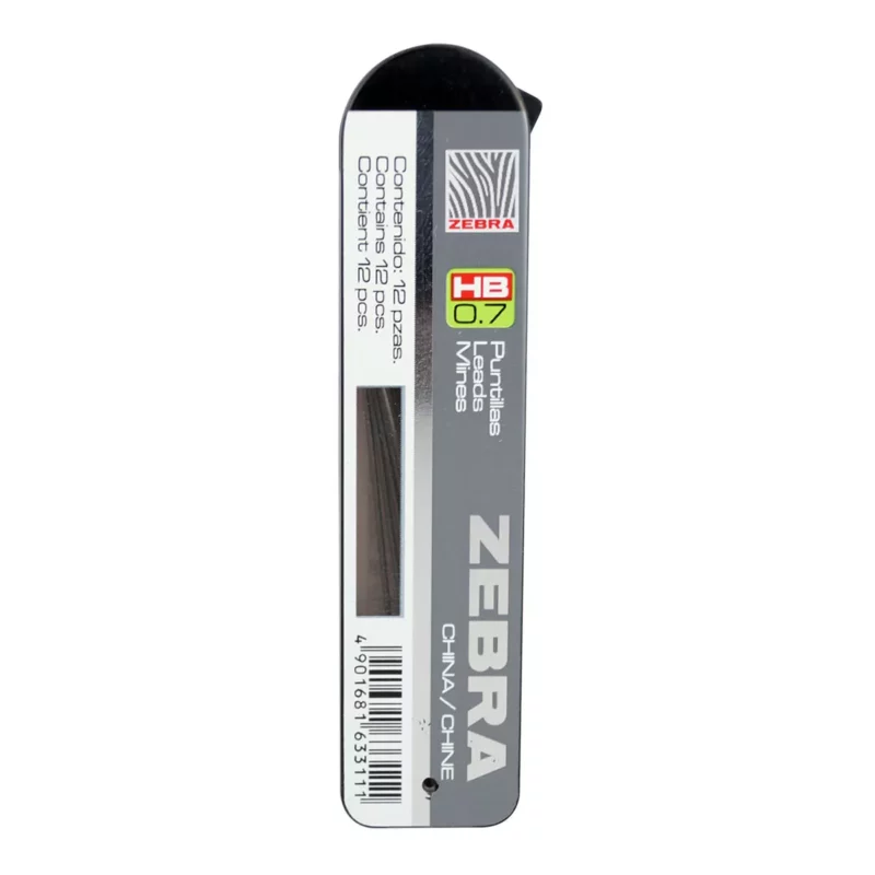 MINAS ZEBRA 0.7MM HB C/12 0901 ATADO DE 12 PZAS.