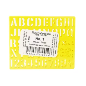 GIOSER NO. 1 9MM MAYUSCULA BLOCK ATADO DE 10 PZAS.