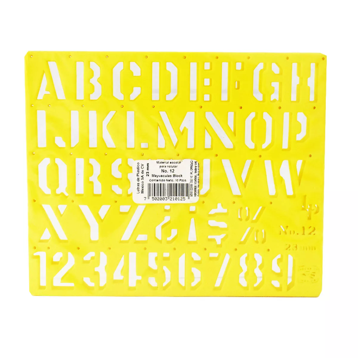 GIOSER NO. 12 23MM MAYUSCULA BLOCK. ATADO DE 10 PZAS.