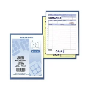 COMANDA AUTOCOPIANTE C/FOLIO 1/4 CTA C70 ATADO DE 5 PZAS.