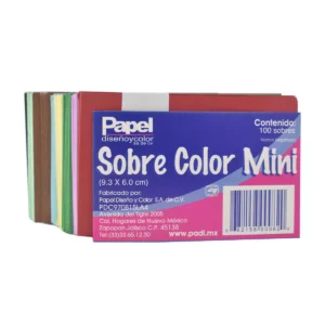 SOBRE COLOR MINI 082 ATADO DE 100 PZAS.