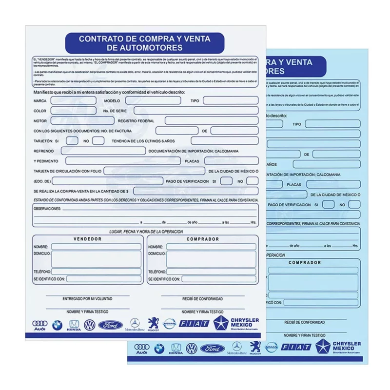 BLOCK CARTA RESPONSIVA AUTOCOPIANTE 25JGS CRATC ATADO DE 2 PZAS.