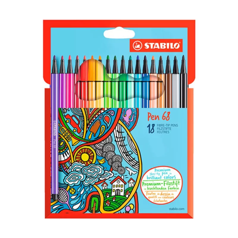 PLUMIN PEN 68 C/18 COLORES 6818-7