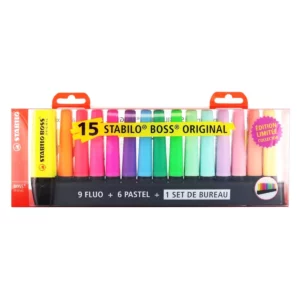 MARCATEXTOS BOSS C/15 (9 FLUOR 6 PASTEL) 7015-01-5