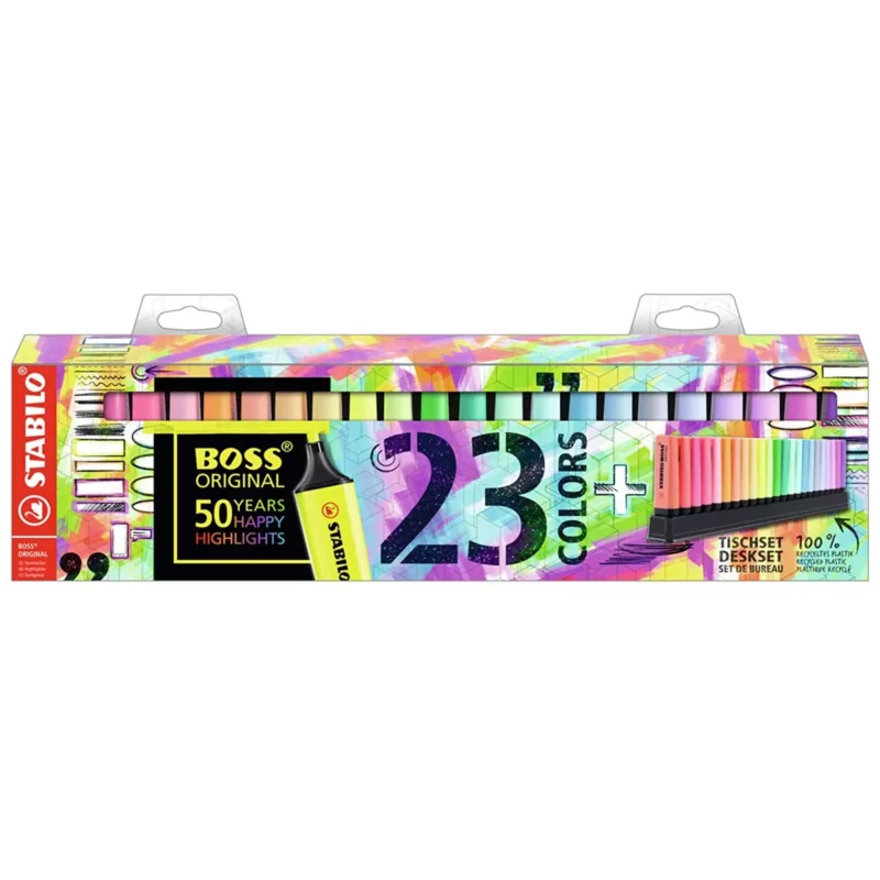 MARCATEXTOS BOSS FLUORESCENTE Y PASTEL C/23 7023-01