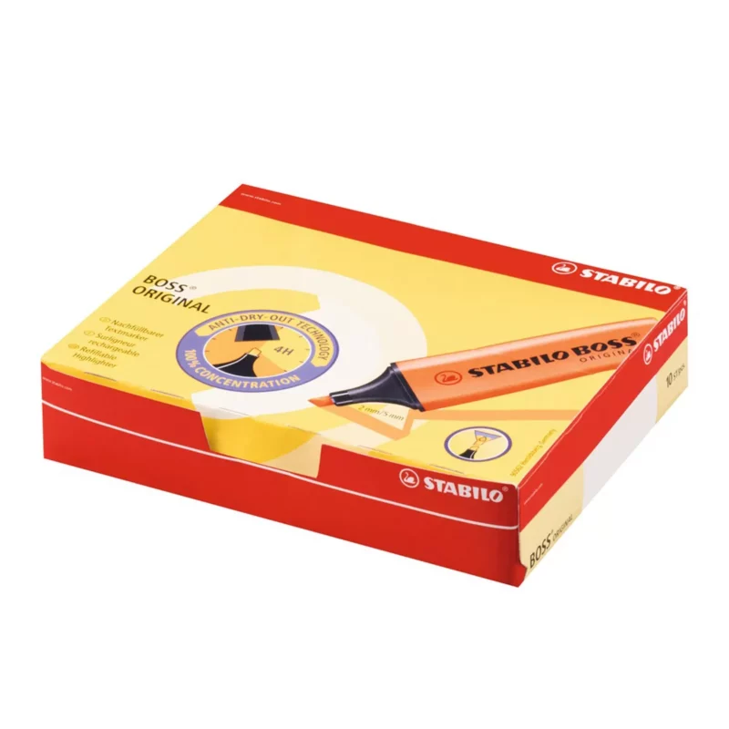 MARCATEXTOS BOSS C/10 70/54 NARANJA